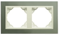 Efapel metallo/metaal afdekr. 2v titanium/parel