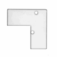 E93 Eindkap Geanodiseerd aluminum voor profiel VA5 incl. schroeven