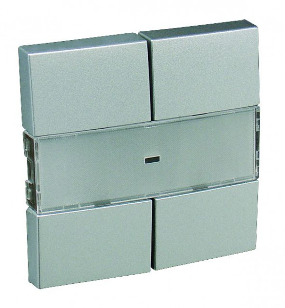 Efapel wip pulsschakelaar 4 voudig aluminium