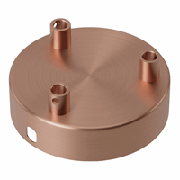 Calex metal ceiling rose 100mm 3 hole, matt copper