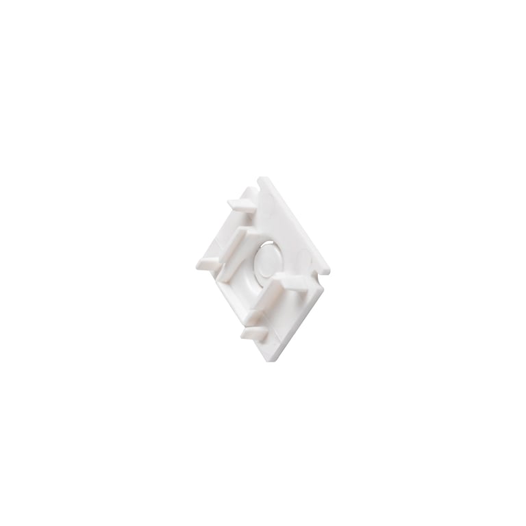 Eindkap voor opbouwrail standaard, 48V TRACK, wit