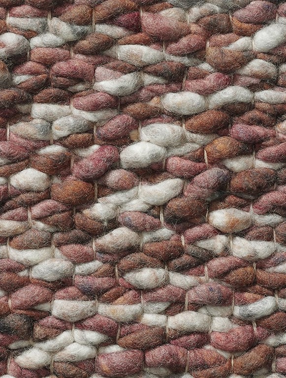 Grof geweven wollen vloerkleed Karlijn Mix Velvet