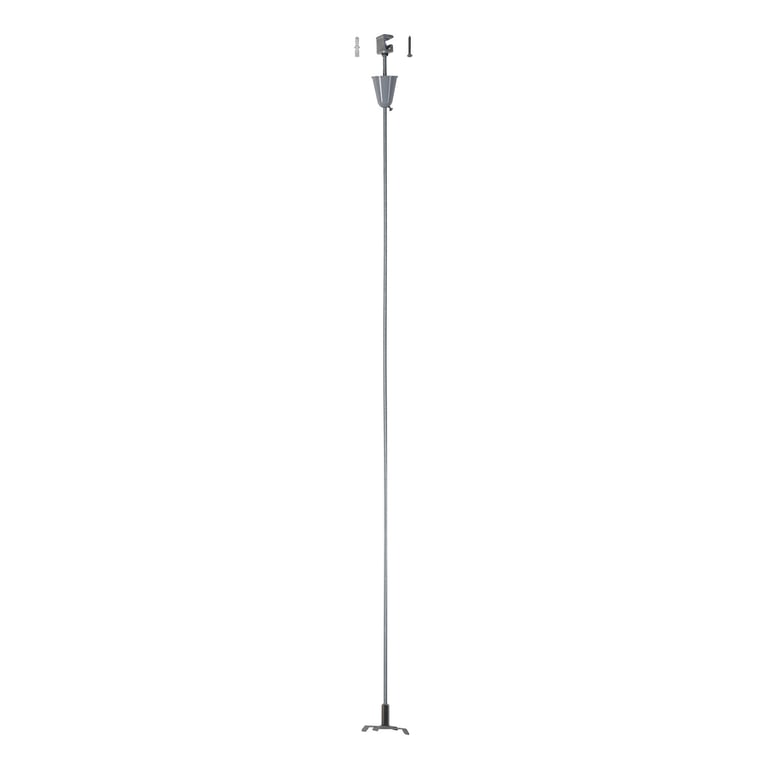 Draadophangset stang S-TRACK 3F-rail z.grijs 100cm