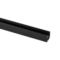 Aluminium profiel 2m, zwart RAL 9005 mat, Opbouw, 25mm