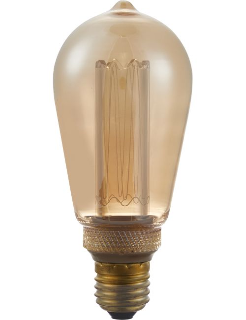 LED E27 Vintage Rustika ST64x145 230V 100Lm 3.5W 818 AC Gold