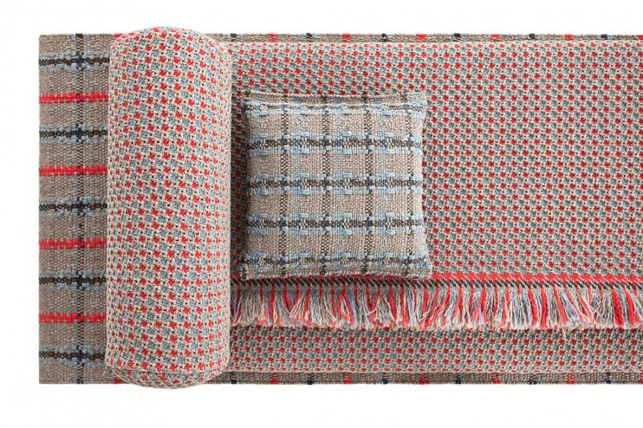 Buitenkleed Gan Garden Layers Tartan Blauw