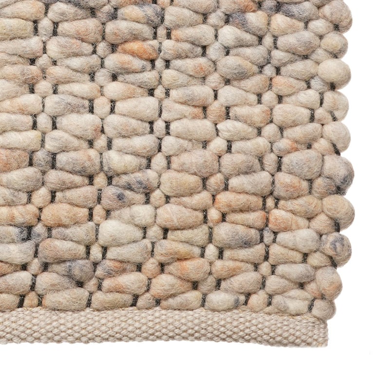 Wollen vloerkleed handgeweven Filou Zand Mix 38