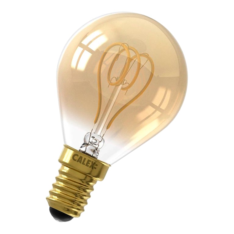 Calex LED Flex Filament Kogellamp P45 220-240V 4W E14 136lm 1800K Goud