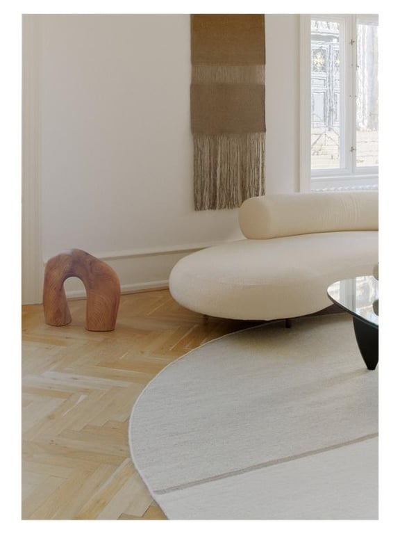 Hip vloerkleed rond Mila Beige