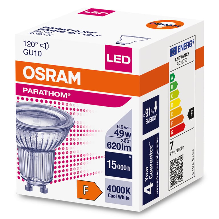 PARATHOM® PAR16 49 120 ° 6.9 W/4000 K GU10 (CS à 1 PCE)