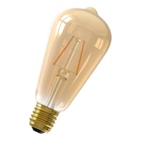 Calex LED Full Glass Filament Rustic Lamp 240V 2W 130lm E27 ST64, Gold 2100K, energy label A+