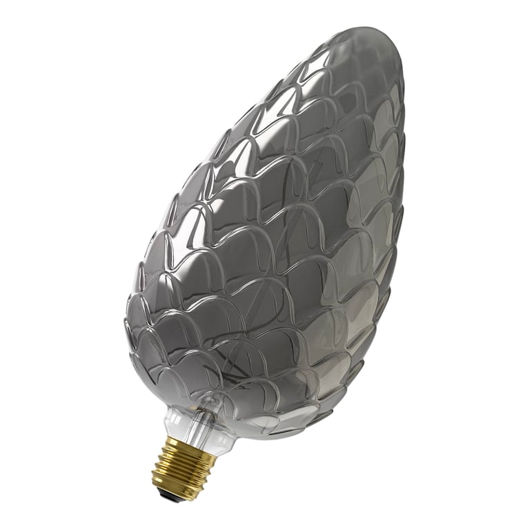Calex Madrid 125x255mm LED Lamp 220-240V 4W 60lm E27, Titanium 2100K dimmable, energy label B