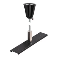 Railverstevigingsplaat met ophangset, 48V TRACK, 1 m stang, zwart