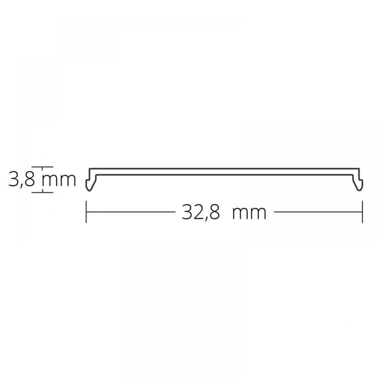 C105 || afdekkap wit 200cm beneden voor profiel PO3