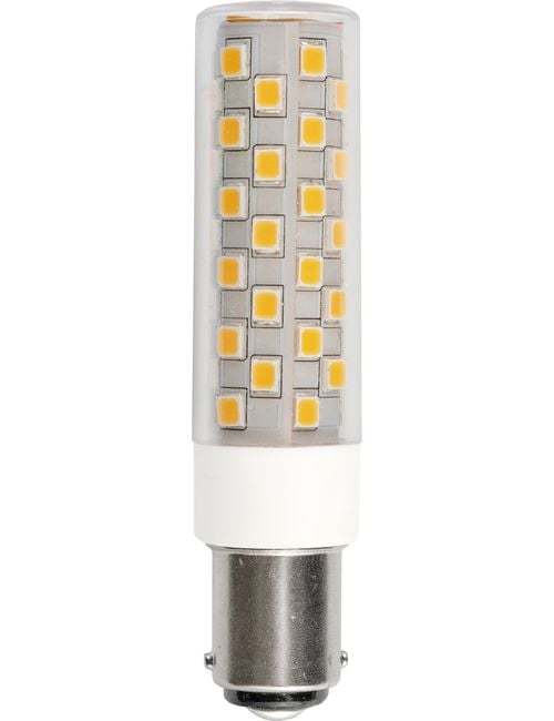 LED Ba15d Tube T18x80 230V 840Lm 6W 830 AC/DC Clear Dim