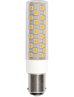 LED Ba15d Tube T18x80 230V 840Lm 6W 830 AC/DC Clear Dim