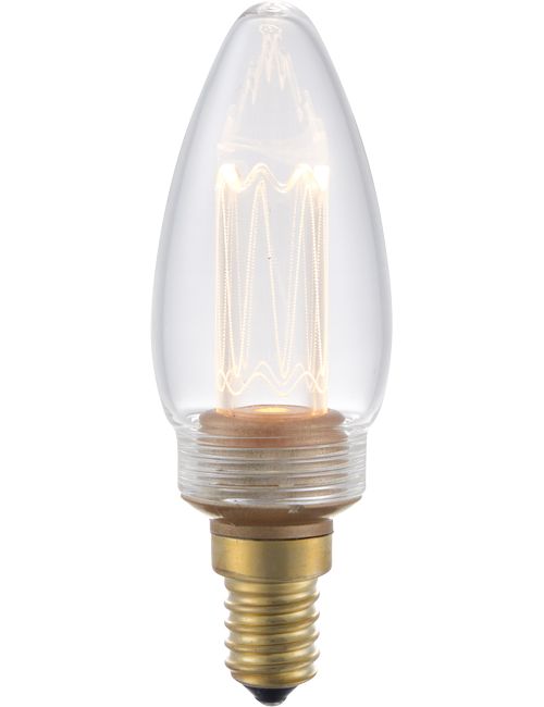 LED E14 Vintage Candle C35x103 230V 65Lm 2.5W 820 AC Clear D