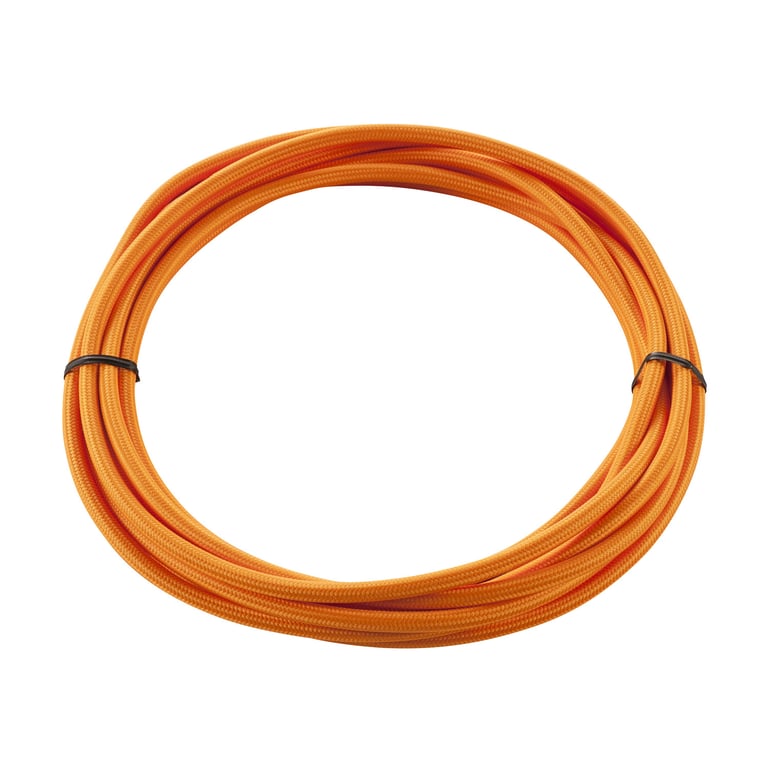 Textielkabel, 3-polig, 5m, oranje