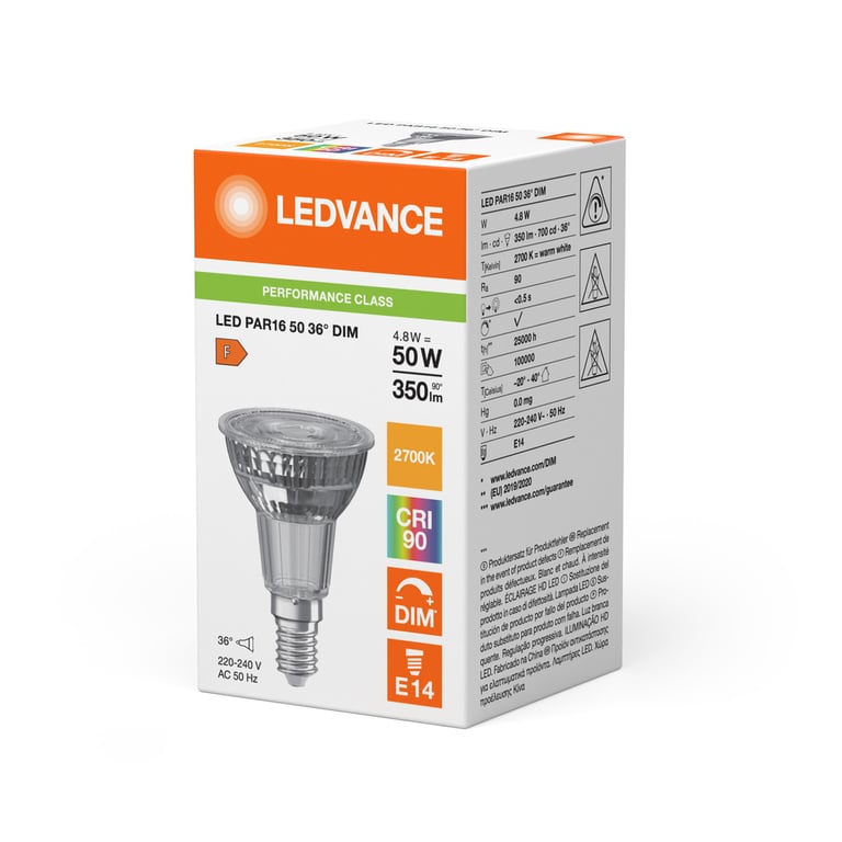 LED PAR16 DIM P 4.8W 927 E14