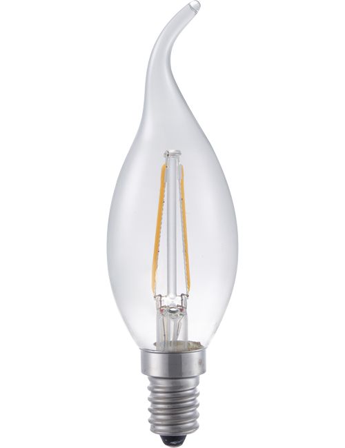 Masterlight - LED E14 Fila Tip Candle C35x120 230V 150Lm 1.9W 821 AC Clear SL149315021