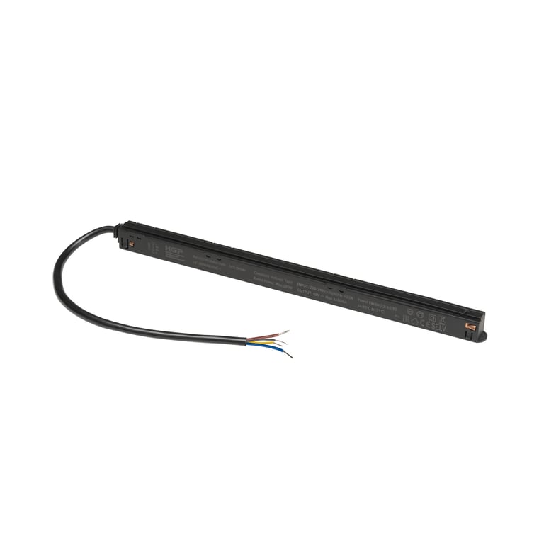 Intrack voeding, 48V TRACK 100W, incl. DALI-doorlusbedrading, zwart