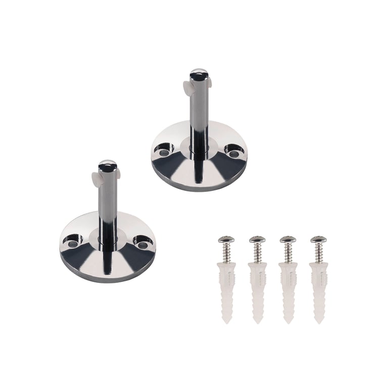 Omkering kort LV-draadsysteem chroom, 2 stuks