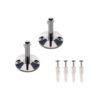 Omkering kort LV-draadsysteem chroom, 2 stuks