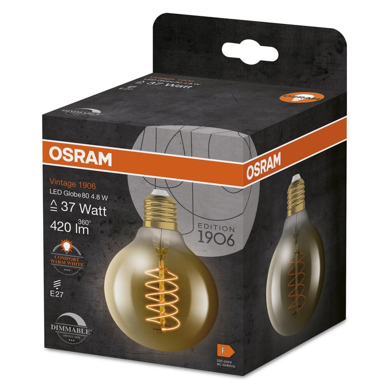 Vintage 1906 LED DIM 37 4.8 W/2200 K E27