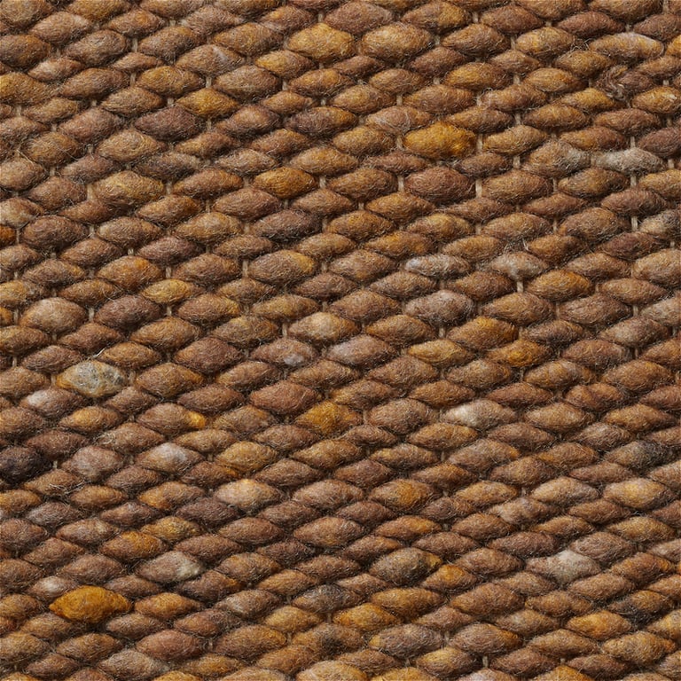 Wollen vloerkleed gevlochten Lisanne Bronze 462