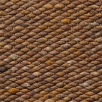 Wollen vloerkleed gevlochten Lisanne Bronze 462