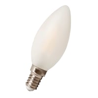 Calex LED Full Glass Filament Candle-lamp 220-240V 3,5W 300lm E14 B35, Frosted outside 2700K CRI80 Dimmable, energy label A+