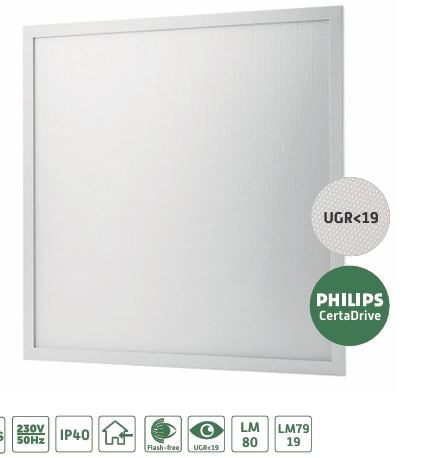 LED PANEEL SIDE-LIT 28W UGR<19 Philips Drive 3000K   3640Lm   595x595x10mm