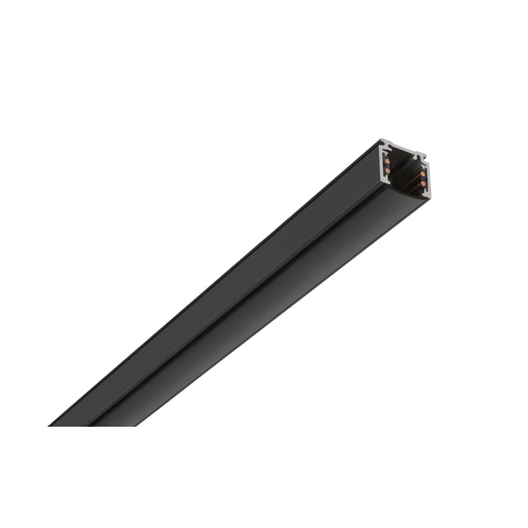 48V TRACK railafdekking, 20mm voor standaardrail opbouw, 2 m, zwart