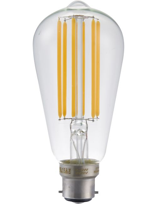 LED Ba22d Fila Rustika ST58x130 230V 550Lm 6.5W 927 AC Clear