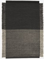 Kvadrat vloerkleed Fringe Zwart 192