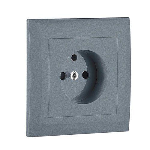 Efapel Monoblok Afdekking En Wcd Met Ra Kindvr. (French Type) Aluminium