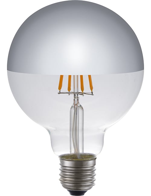 LED E27 Fila Globe Top Mirror G95x135 230V 350Lm 4W 825 AC S