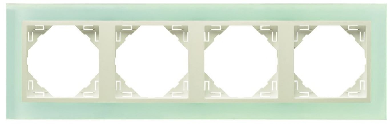 Efapel crystal afdekr. 4v glas/parel