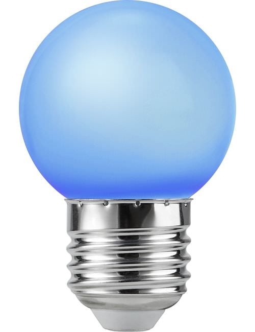 LED E27 Ball G45x68 230V 1W 320° AC Blue Non-Dim