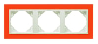 Efapel animato afdekr. 3v oranje/wit ice