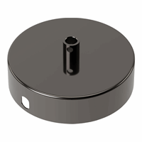 Calex metal ceiling rose 100mm 1 hole, shiny pearl black