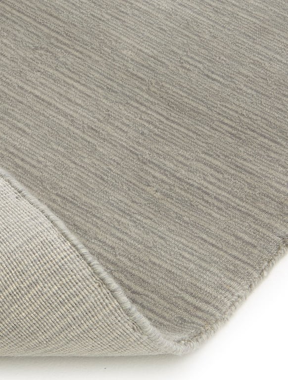 Hoogpolig Wollen Vloerkleed Nika Light Grey