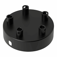 Calex metal ceiling rose 100mm 5 hole, matt black