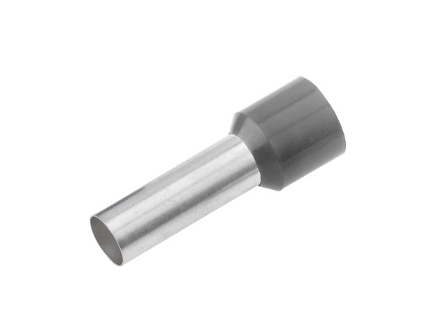 Geïsoleerde Adereindhuls, DIN 46228, 0,75mm², lengte 12mm, *grijs