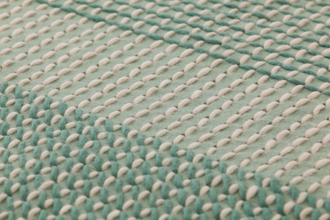 Vloerkleed Gan Rugs Canevas Geo Green