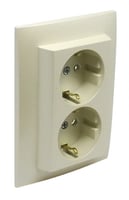 Efapel inbouw wcd met randaarde 2-voudig vlak enkel inbouw doos Parel