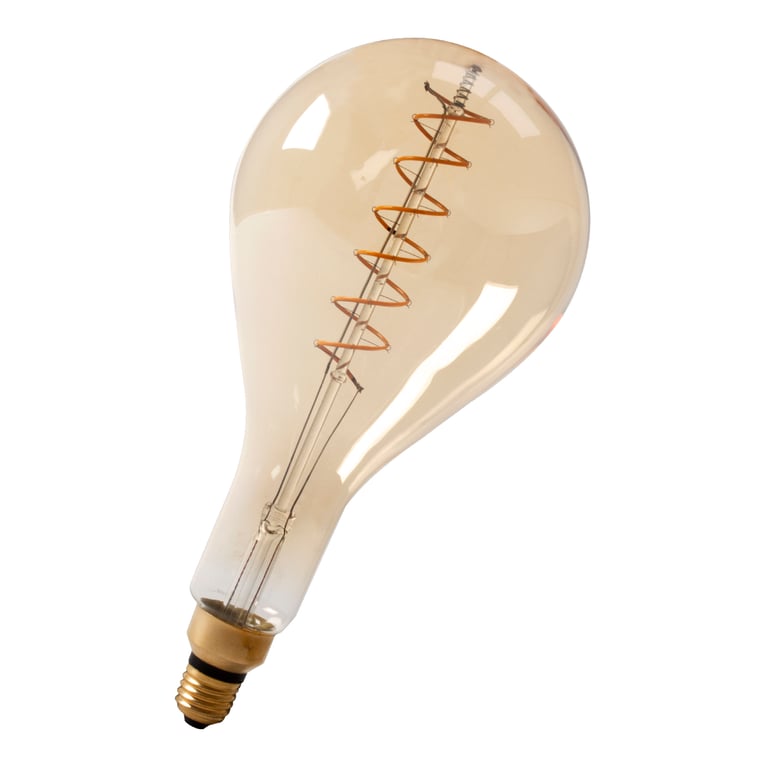 Calex LED Full Glass Flex Filament Splash 240V 4W E27 PS160, Gold 2100K Dimmable, energy label A