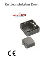 Kastdeurschakelaar Zwart