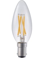 LED Ba15d Fila Candle C35x100 230V 320Lm 4W 925 AC Clear Dim