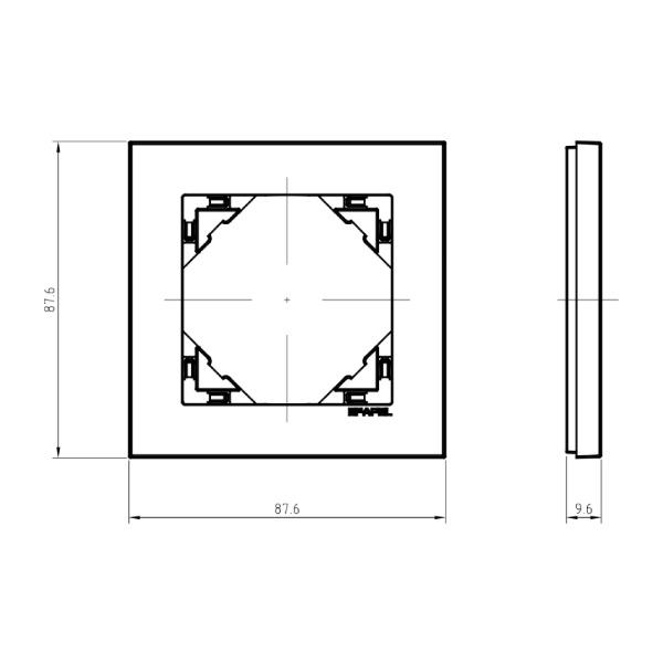 Efapel Logus Plus afdekr. 1v mat wit